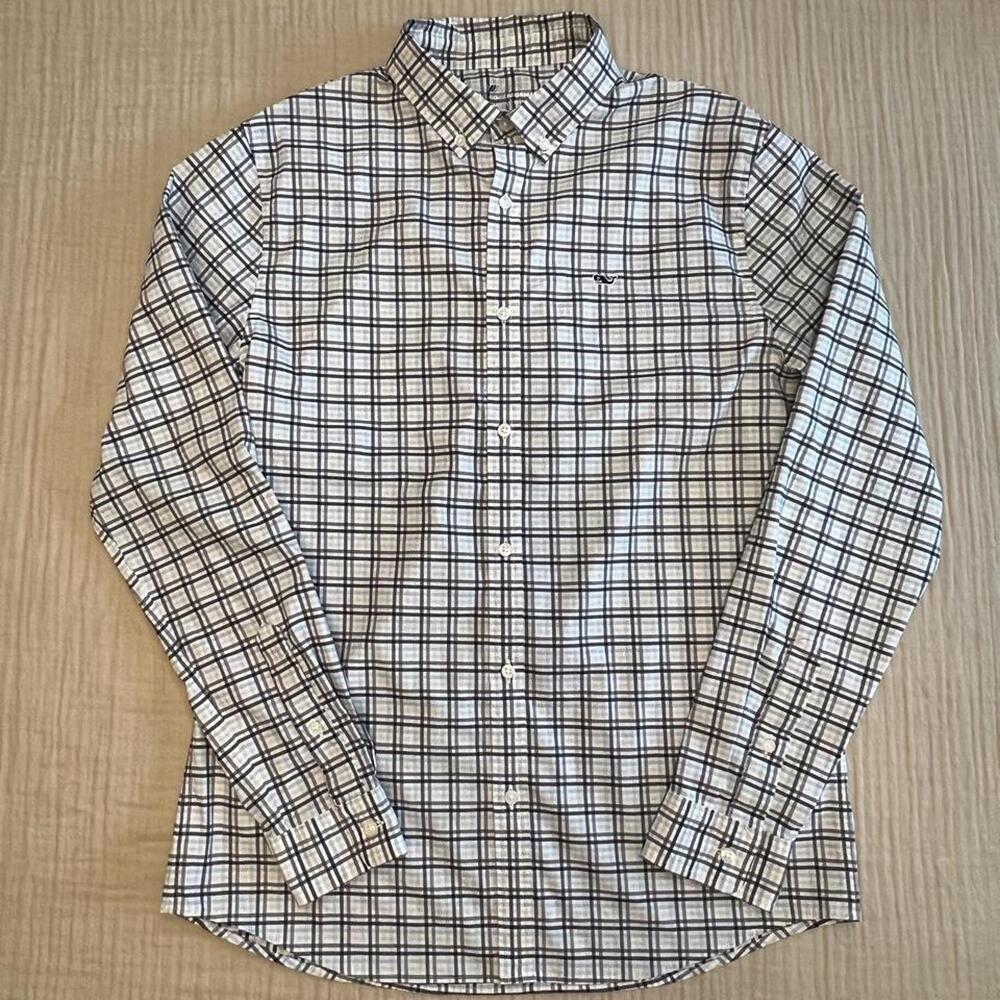 Vineyard Vines boys plaid button down shirt